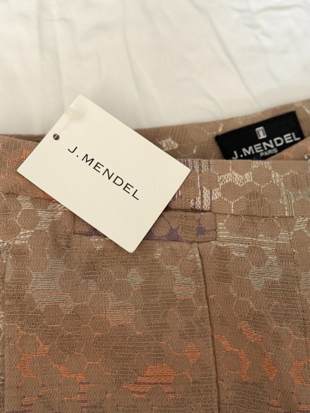 J. Mendel Paris Metallic Hexagon Print Shorts - Showroom Sample